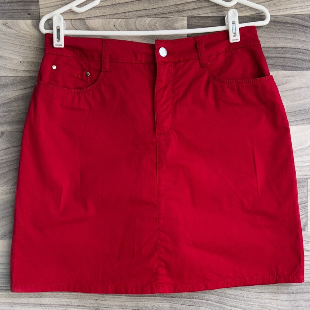 Croft & Barrow Red Mini Skirt short for Casual Wear